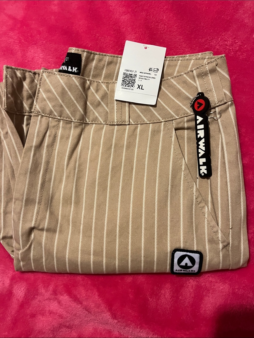 Airwalk women’s Tan Pinstripe Chinos